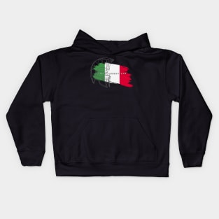 Minimalist Rugby Part 3 #008 - Italy Rugby Fan Kids Hoodie